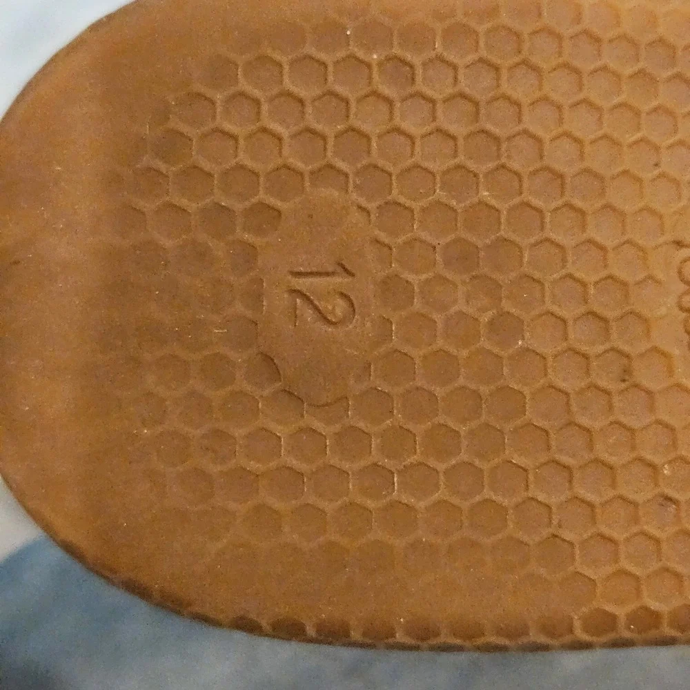 Livie & Luca Boys Brown Leather Hook &‎ Loop Shoes Size 12 Fair